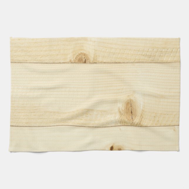 White old oak wood pattern tea towel (Horizontal)