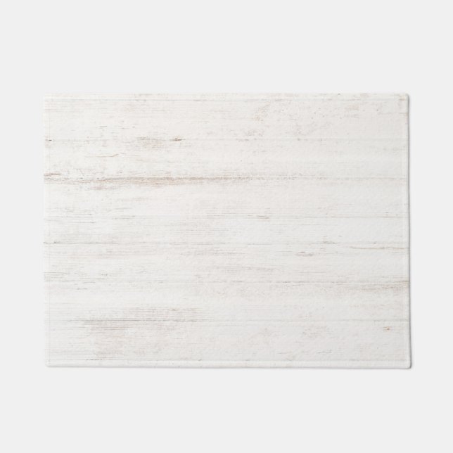 White Old Wood Background Doormat (Front)