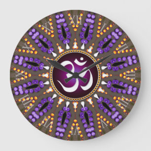 White OM Energy Bohemian Sunshine Large Clock
