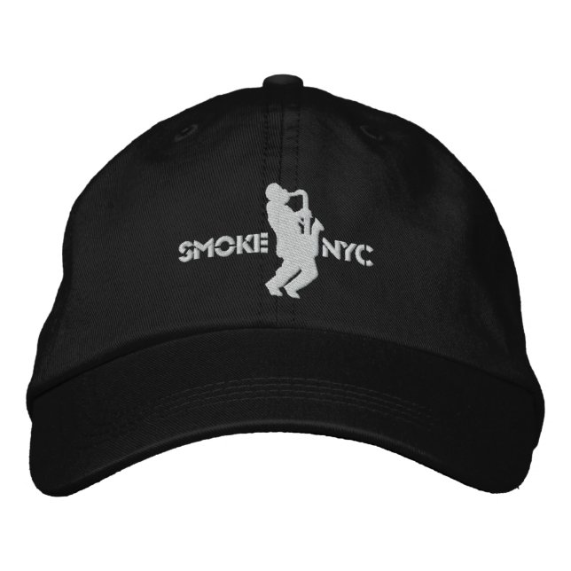 White on Black BB Embroidered Hat (Front)
