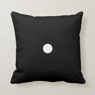 White on Black Dice # 1 Cushion