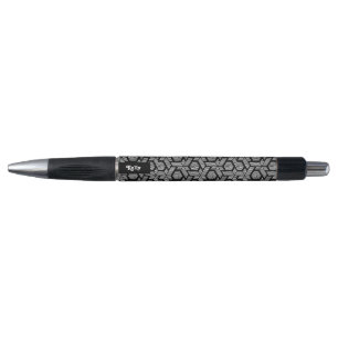 White on black dots geometric pattern