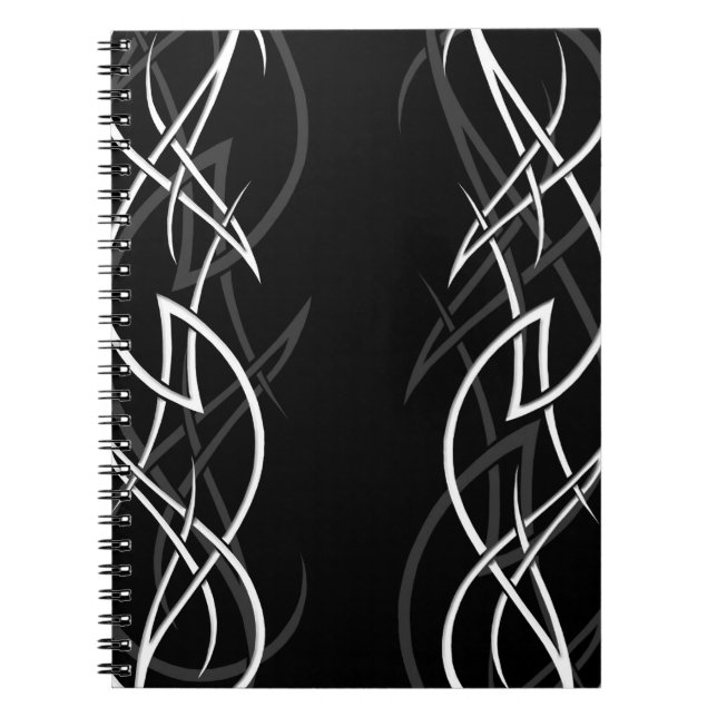 White on Black "Elegance" Notebook (Front)
