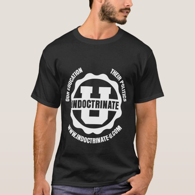 White-on-Black Front & Back Radiation Logo T-Shirt (Front)