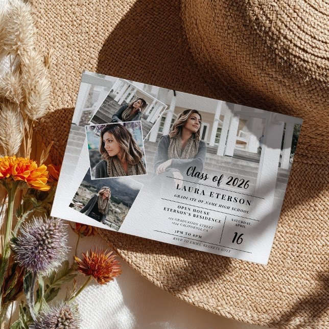 White on black minimalist photo budget graduation (White on black minimalist photo budget graduation)