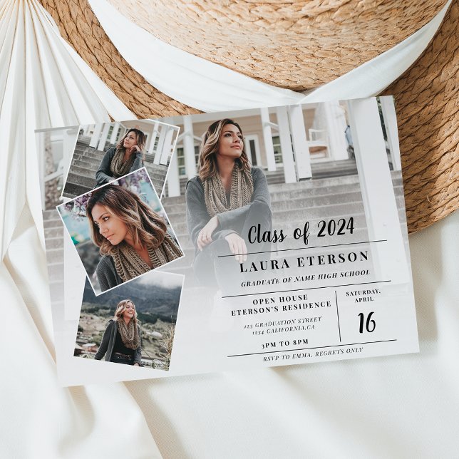 White on black minimalist photo budget graduation (White on black minimalist photo budget graduation)