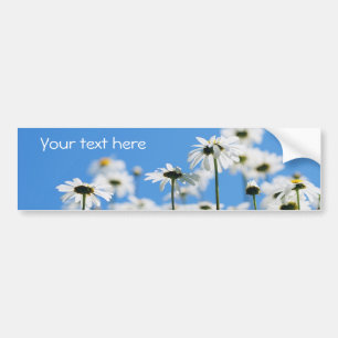 White on blue bumper sticker