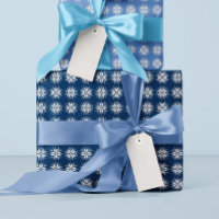 White on Blue Nordic Sweater Snowflake Pattern