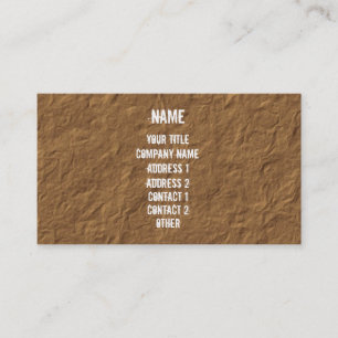 White on Crinkled Parchment Business Card