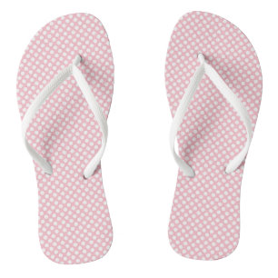 White on Pink Small Size Polka Dots Thongs