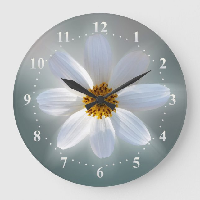 White on shades of blue large clock (Front)