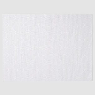 White on White ArtDeco  Embossed Look Tissue Paper