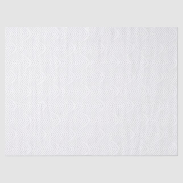 White on White ArtDeco  Embossed Look Tissue Paper (Front)