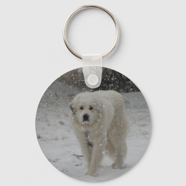 White on white key ring (Front)