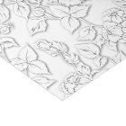 White on White Rose Modern Damask Floral