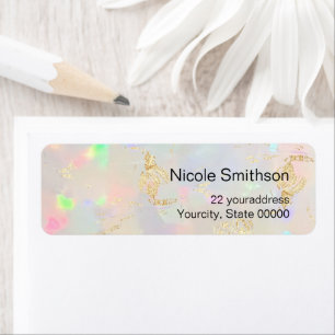 white opal background  labels