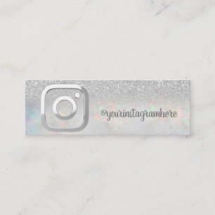 White Opal  Bokeh Instagram Social Media Mini Business Card