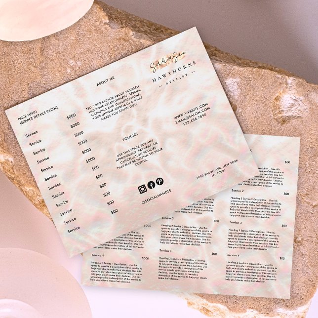 White Opal Brochure Elegant Rose Gold Price List (Creator Uploaded)