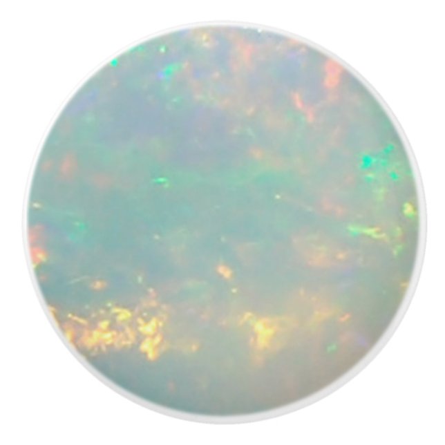 White Opal Ceramic Knob (Front)