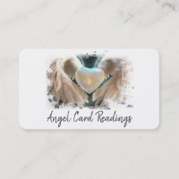 *~* White Opal Heart Gold Angel Wings AP78 QR
