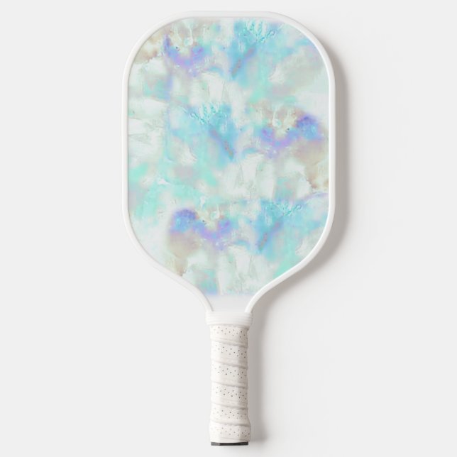 white opal mineral stone pickleball paddle (Front)