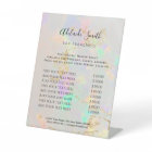 white opal price list Pedestal Sign