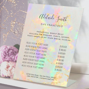 white opal price list Pedestal Sign