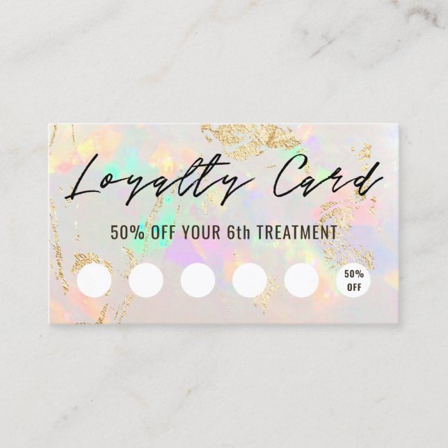 white opal texture loyalty card (Front)