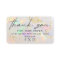 white opal thank you business card