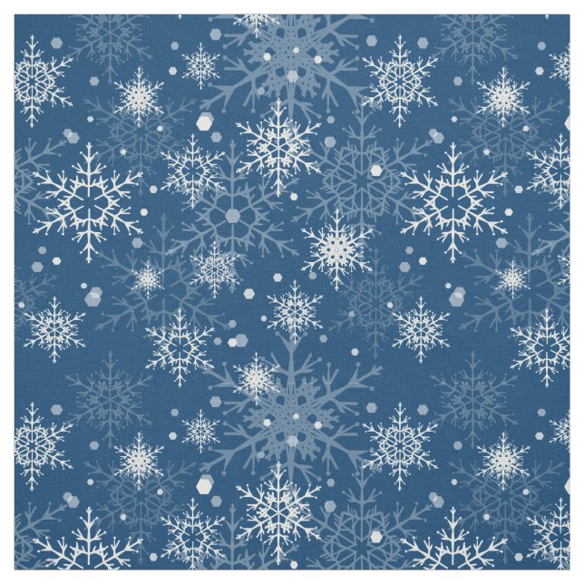 White openwork snowflakes fabric (Swatch)
