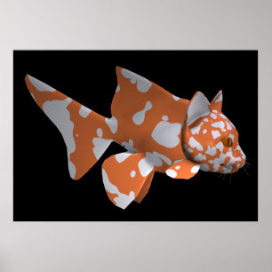 White-Orange Catfish Poster