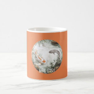 White Orange Koi Fish Coffee Mug
