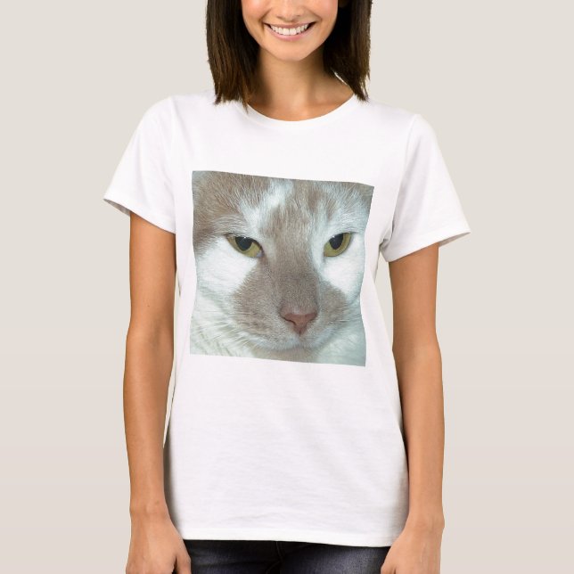 White & Orange Tabby T-Shirt (Front)
