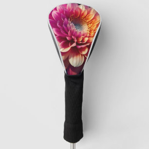White Orange Yellow Pink Purple Blue Dahlia Flower Golf Head Cover