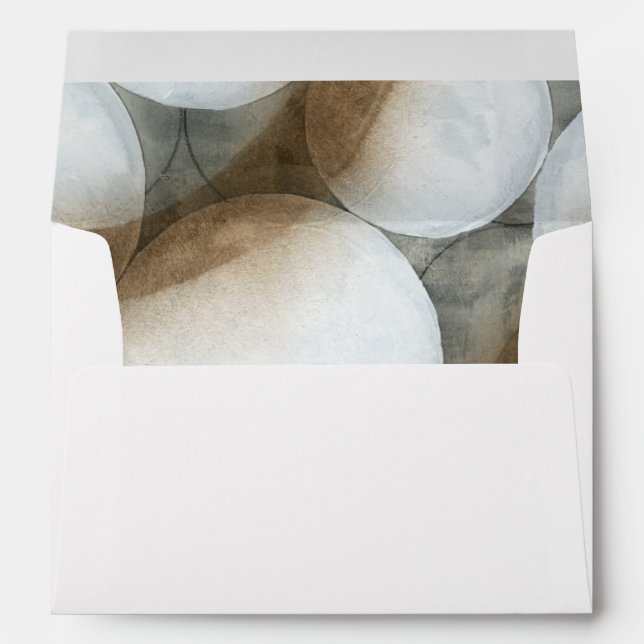 White Orbs & Brown Circles Envelope (Back (Bottom))