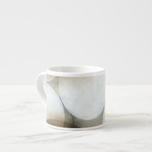 White Orbs & Brown Circles Espresso Cup