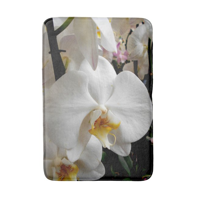 White Orchid Bath Mat (Front Vertical)