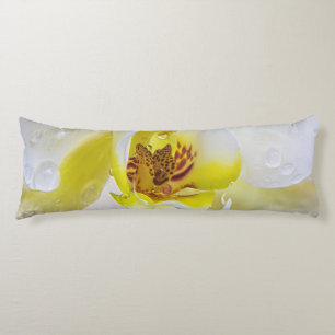 White Orchid Blossom Water Drop Body Cushion