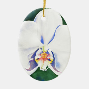 White Orchid Ceramic Tree Decoration