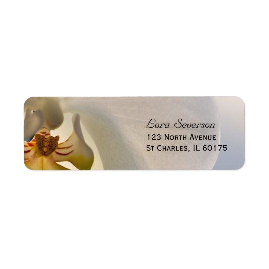 White Orchid Elegance Return Address Return Address Label
