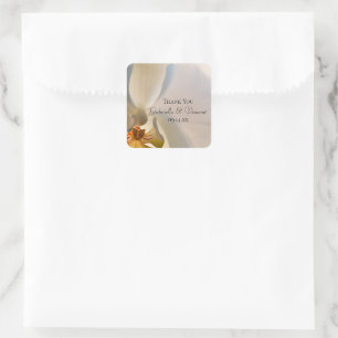 White Orchid Elegance Wedding Thank You Favour Tag
