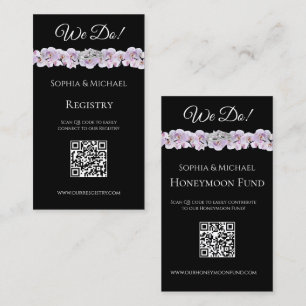 White Orchid Embrace-Wedding Rings-Registry- Business Card