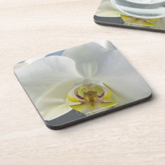 White Orchid Flower Coaster (Left Side)