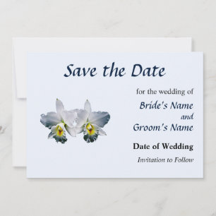 White Orchid Hawaiian Wedding Song Save the Date