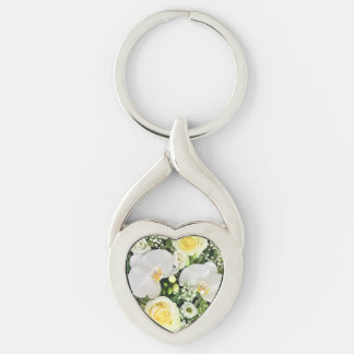 White Orchid Key Ring