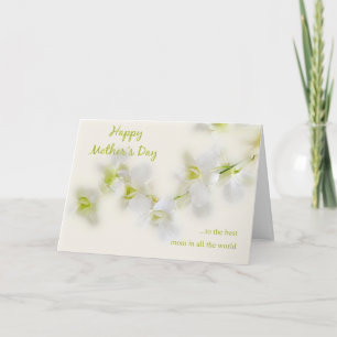 White Orchid Mother's Day Card