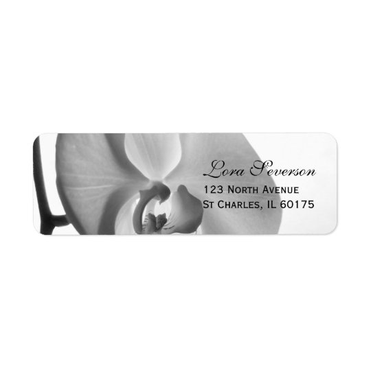 White Orchid Return Address Return Address Label