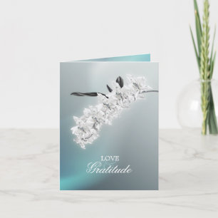 White Orchid - Thank You photo note card