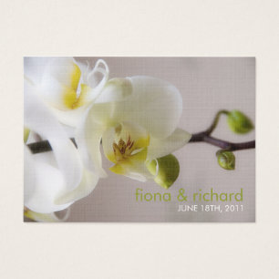 White Orchid • Wedding Favour Tag