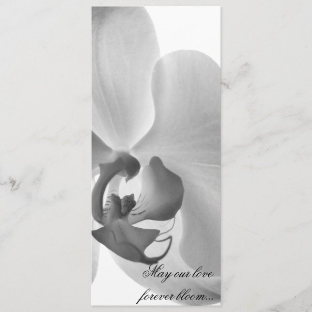 White Orchid Wedding Program (Front)